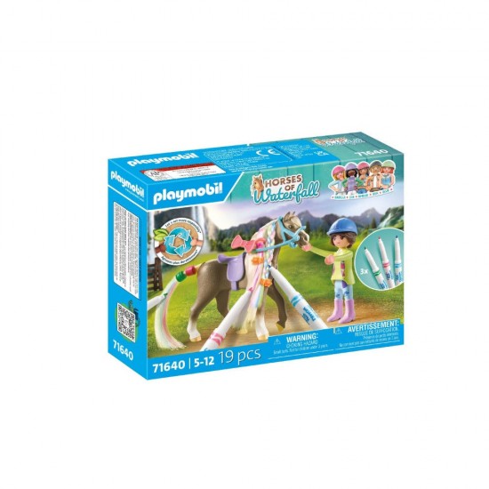 Playmobil Horses of Waterfall - Cal cu creioane Crayola