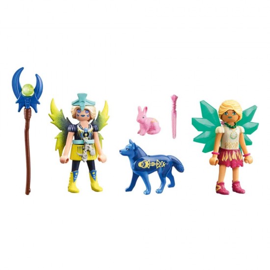 Playmobil Ayuma - Crystal Fairy si Moon Fairy cu animalute de suflet