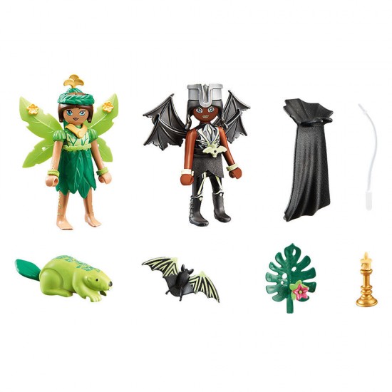 Playmobil Ayuma - Forest Fairy si Bat Fairy cu animalute