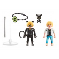 Playmobil Miraculous - Adrien si Cat Noir