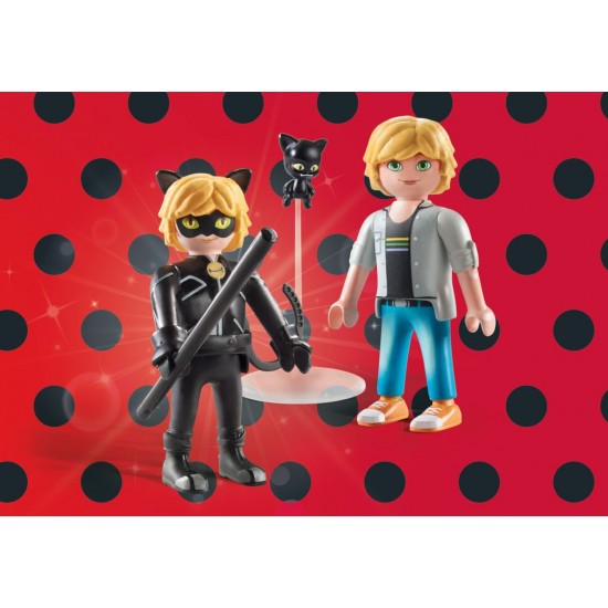 Playmobil Miraculous - Adrien si Cat Noir