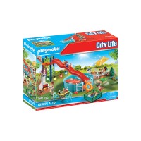 Playmobil City Life - Petrecere la piscina cu tobogan