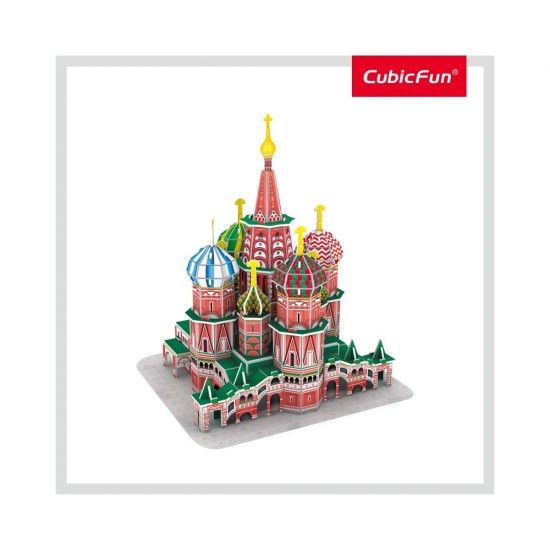 Puzzle 3D Catedrala St. Basil nivel mediu 92 piese