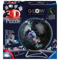 Puzzle 3D glob lumineaza in intuneric 180 piese