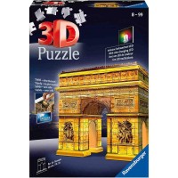 Puzzle 3D cu LED Arc de Triumf 216 piese Ravensburger