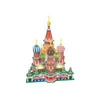 Puzzle 3D cu led Catedrala St. Basil 224 piese