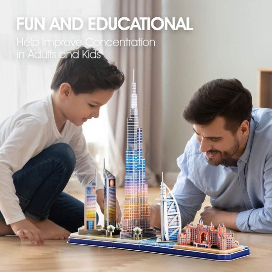 Puzzle 3D led Dubai 182 piese