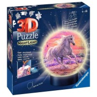 Puzzle 3D luminos cal pe plaja 72 piese Ravensburger