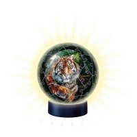 Puzzle 3D luminos tigru 72 piese