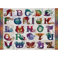 Puzzle alfabet dragon Ravensburger 1000 piese