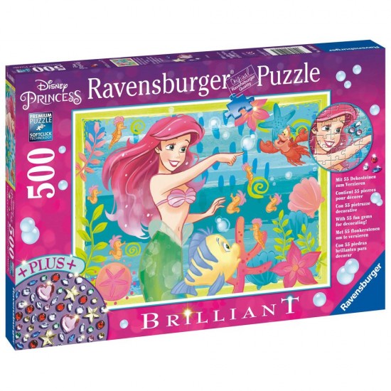 Puzzle Ariel 500 piese + stickere Ravensburger