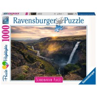 Puzzle cascada Haifoss Islanda 1000 piese