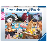 Puzzle catei la piscina Ravensburger 1000 piese
