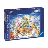 Puzzle Craciunul in familia Disney 1000 piese