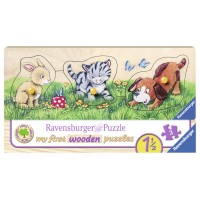 Puzzle din lemn animalute 3 piese