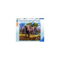 Puzzle familie elefanti Ravensburger 500 piese