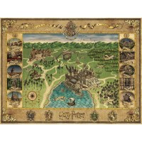 Puzzle harta Hogwarts Harry Potter 1500 piese