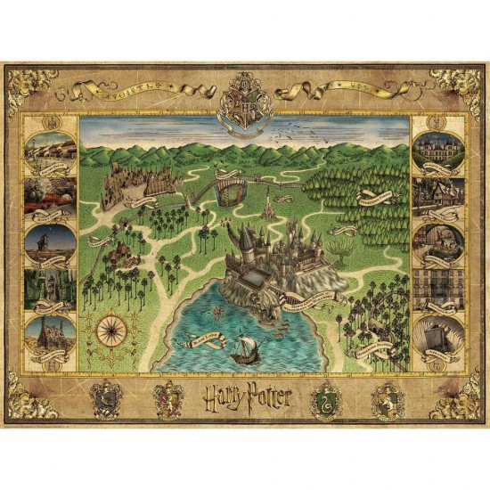 Puzzle harta Hogwarts Harry Potter 1500 piese