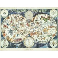 Puzzle Harta lumii creaturi fantastice Ravensburger 1500 piese