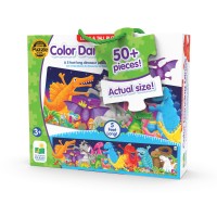 Puzzle lung de podea 51 piese - Dinozauri colorati