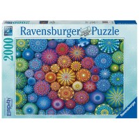 Puzzle mandala curcubeu 2000 piese Ravensburger