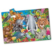 Puzzle mare de podea 50 piese - Animalele lumii