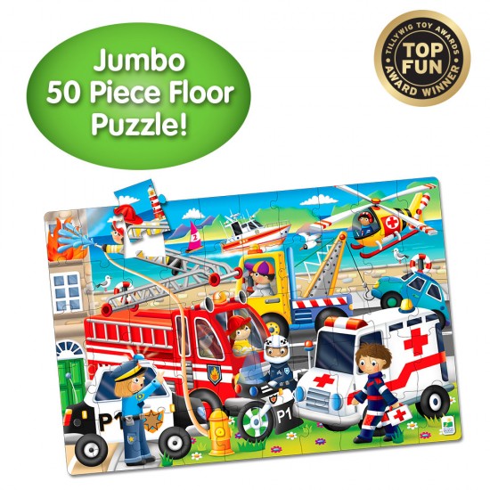 Puzzle mare de podea 50 piese - Echipele de salvare