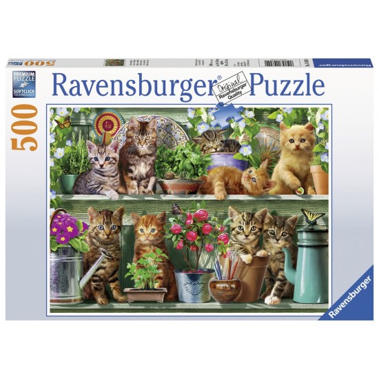 Puzzle Pisici pe raft 500 piese