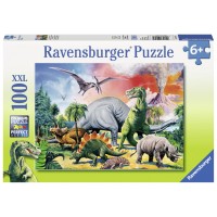 Puzzle Printre dinozauri - 100 piese