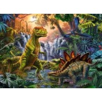 Puzzle Oaza dinozaurilor Ravensburger 100 piese