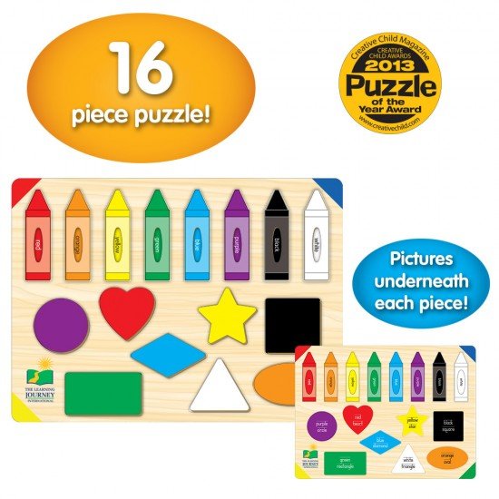 Puzzle 16 piese - Sa invatam culorile si formele