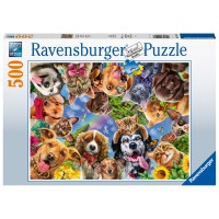 Puzzle Selfie cu animale 500 piese Ravensburger