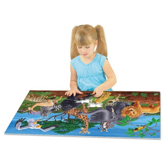 Puzzle straluceste in intuneric 100 piese - Animale salbatice