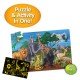 Puzzle straluceste in intuneric 100 piese - Animale salbatice