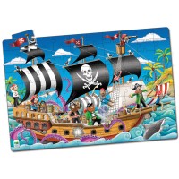 Puzzle straluceste in intuneric 100 piese - Barca piratilor