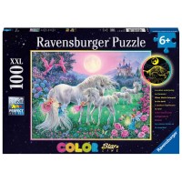 Puzzle unicorni la lumina lunii 100 piese Starline Ravensburger