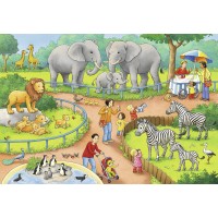 Puzzle Zi la Zoo - 2x24 piese
