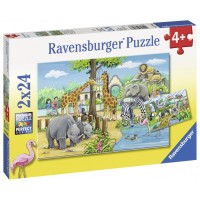 Puzzle Zoo 2x24 piese