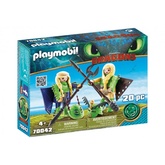 Playmobil Dragons - Raffnut si Taffnut in costume de zbor