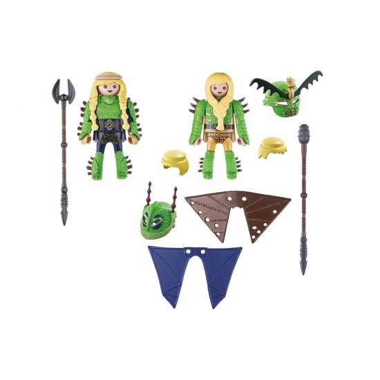 Playmobil Dragons - Raffnut si Taffnut in costume de zbor