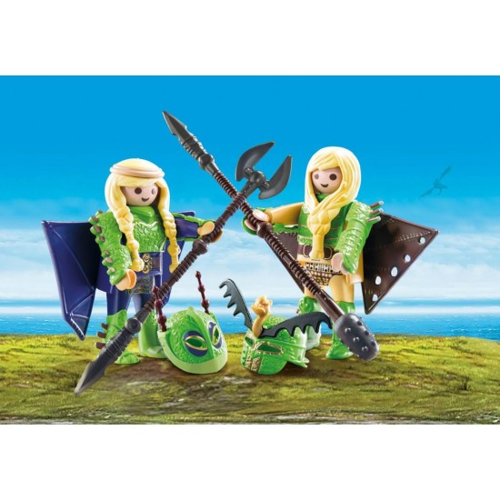 Playmobil Dragons - Raffnut si Taffnut in costume de zbor