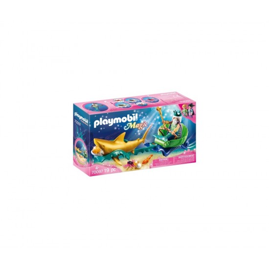 Playmobil Magic - Regele marii cu trasura rechin