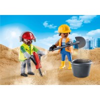 Set 2 figurine Playmobil - Muncitori in constructii