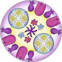 Set de creatie Mandala flori si fluturi