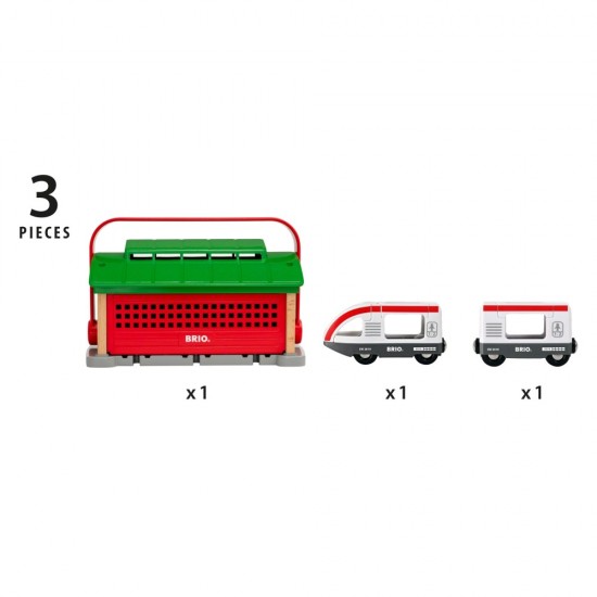 Set portabil garaj de trenuri BRIO