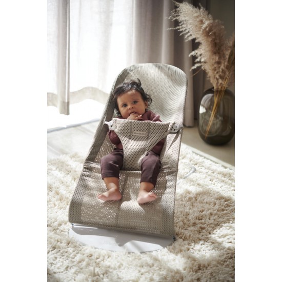 Balansoar bebelusi Bliss Baby Bjorn Grey Beige Mesh