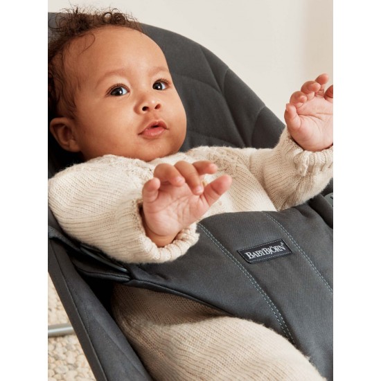 Balansoar BabyBjorn Bliss Anthracite Bumbac