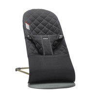 Balansoar bebelusi Bliss BabyBjorn Black din tesatura matlasata cu aspect clasic