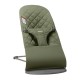 Balansoar bebelusi Bliss BabyBjorn Dark Green din tesatura matlasata cu aspect clasic