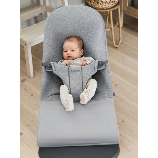 Balansoar Bliss Light Grey 3D Jersey BabyBjorn cu bara de jucarii 